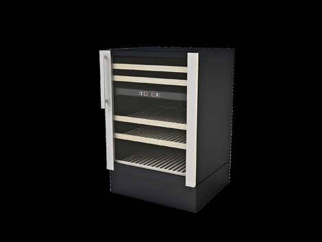 Sanden Intercool ICG-W45 Μαύρο Επαγγελματικό Ψυγείο Κρασιών 145lt με Θερμοκρασία Λειτουργίας +5°C / +8°C Π59.5 x Β57.3 x Υ89εκ.