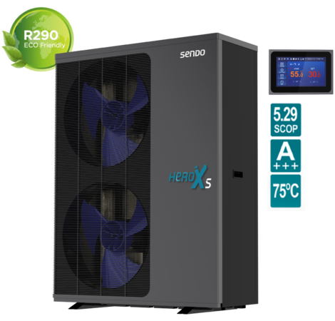 Sendo HeroXS SHP-022HXSP3 Αντλία Θερμότητας 22kW Τριφασική 75°C Monoblock