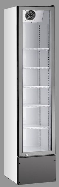 Sanden Intercool ICG-165FDW Ψυγείο Αναψυκτικών 160lt Μονόπορτο Υ188xΠ39xΒ46cm BLACK-WHITE